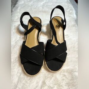 J. Crew Black Wedges